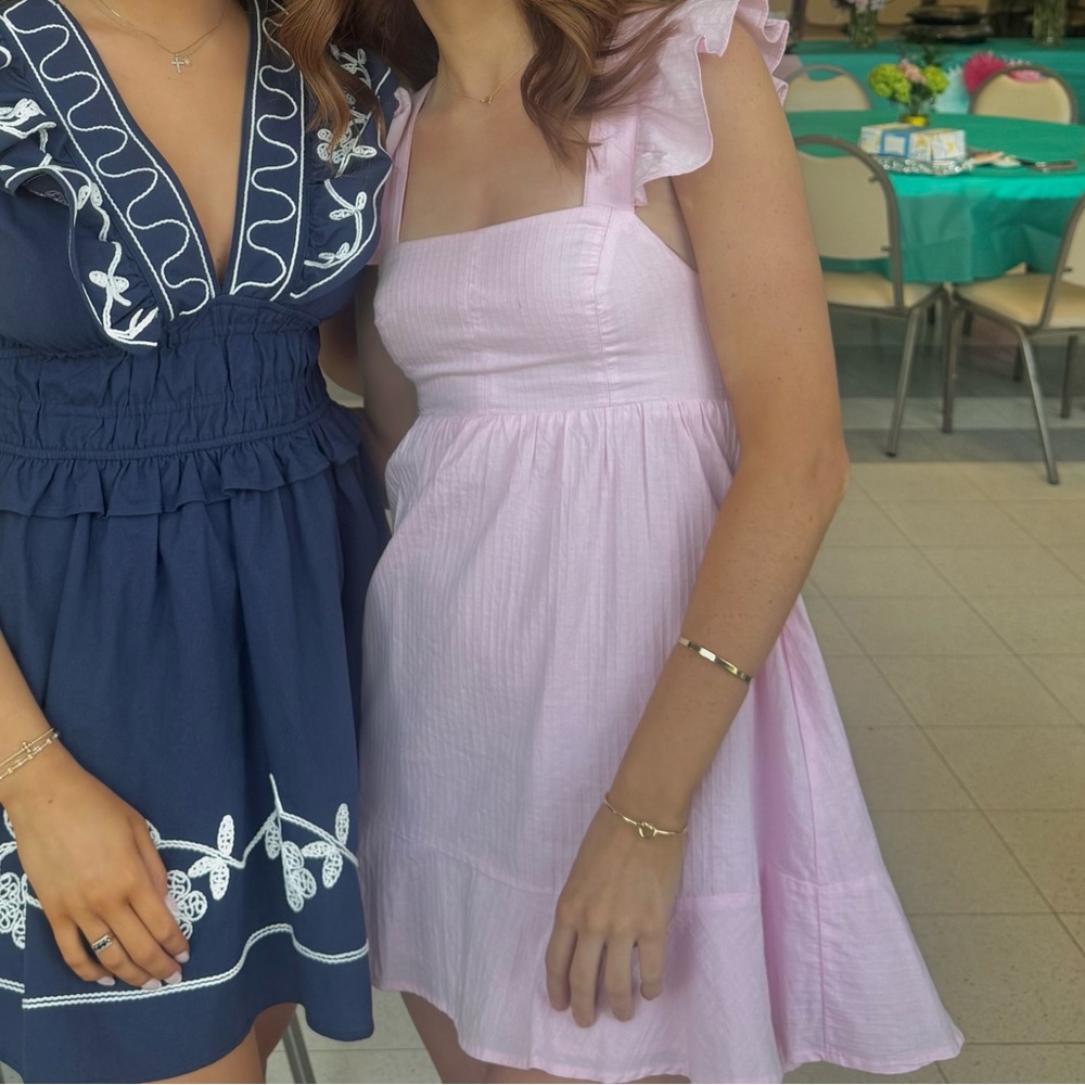 Pink Ruffle Strap Dress - Picture 3 of 3